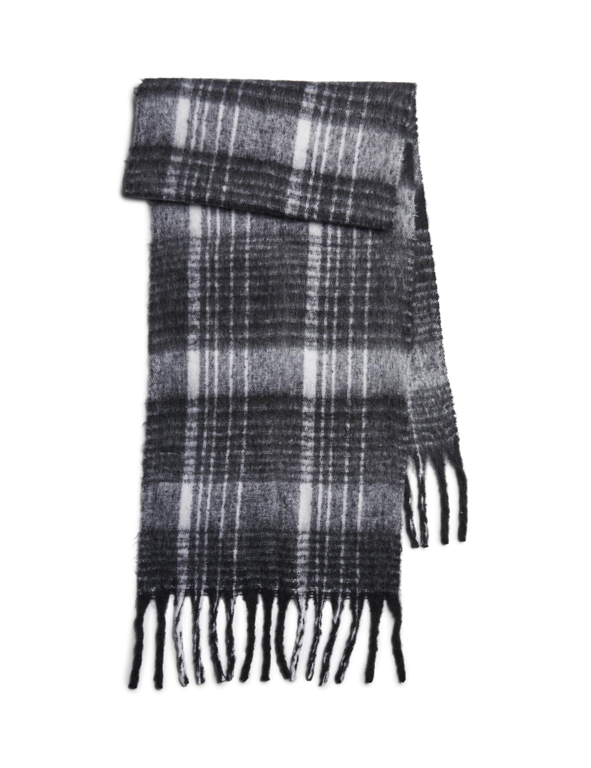 Pcnatrisse Long Scarf Pb Bc, Czarny/wzór: Cloud Dancer, jeden rozmiar