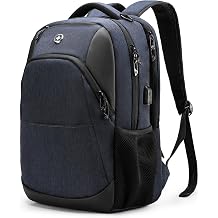 Swissdigital Design Travel Laptop Backpack for Men and Women, Business Backpack with USB Charging Port for Fits 16 Inch Notebook, Blue | SD1670-12