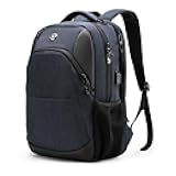 Swissdigital Design Travel Laptop Backpack for Men and Women, Business Backpack with USB Charging Port for Fits 16 Inch Notebook, Blue | SD1670-12