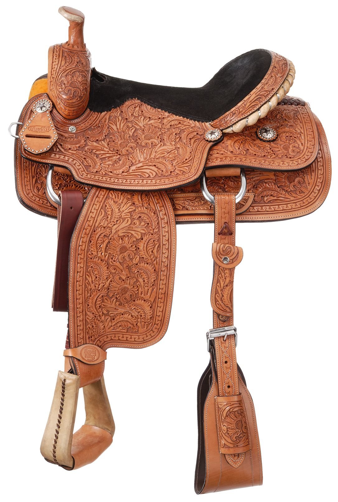 Tough 1 LaMesa Roper Saddle, Light Oil, 16-Inch