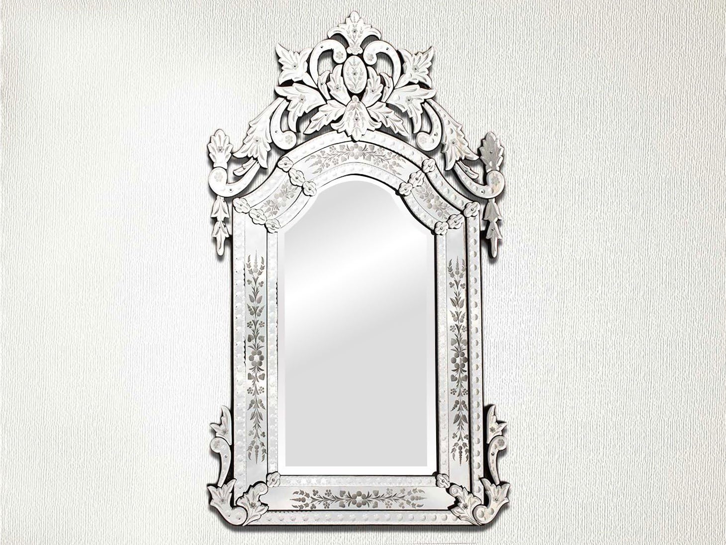 Indian Shelf 1 Piece Vocalforlocal Handmade Multicolor Glass Vintage Venetian Mirror