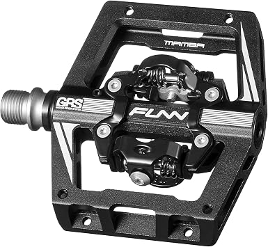Funn Mamba S Mamba S Binding Pedal - Double Sided SPD Compatible Mountain Bike Pedal - Single Sided Flat Pedal - Suitable for Mountain Bikes, BMX, Bicycles, Gravel Bicycles, Bicycle Pedals 9/16"