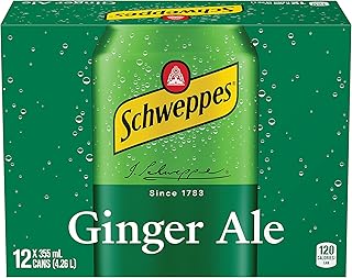 Schweppes Ginger Ale, 355 mL Cans, 12 Pack