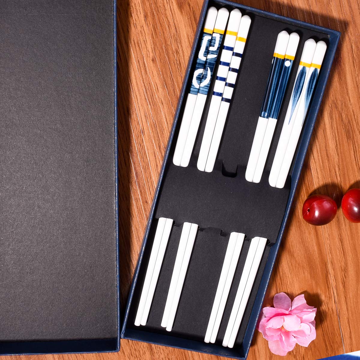 Ceramic Chopsticks Set - 4 Pairs with Gift Box -5