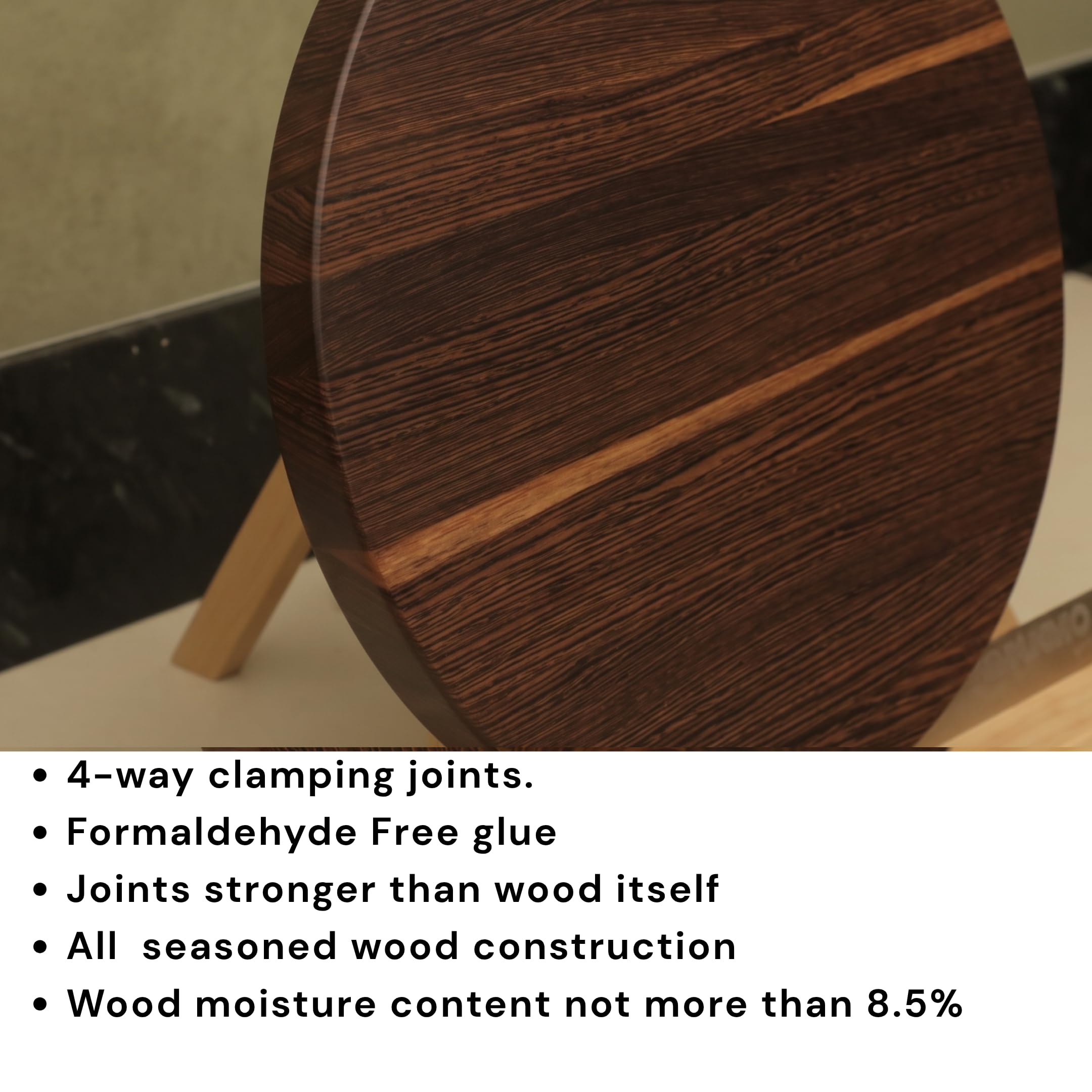 Teakwood Cutting Board - 11.5 Inch Round -6