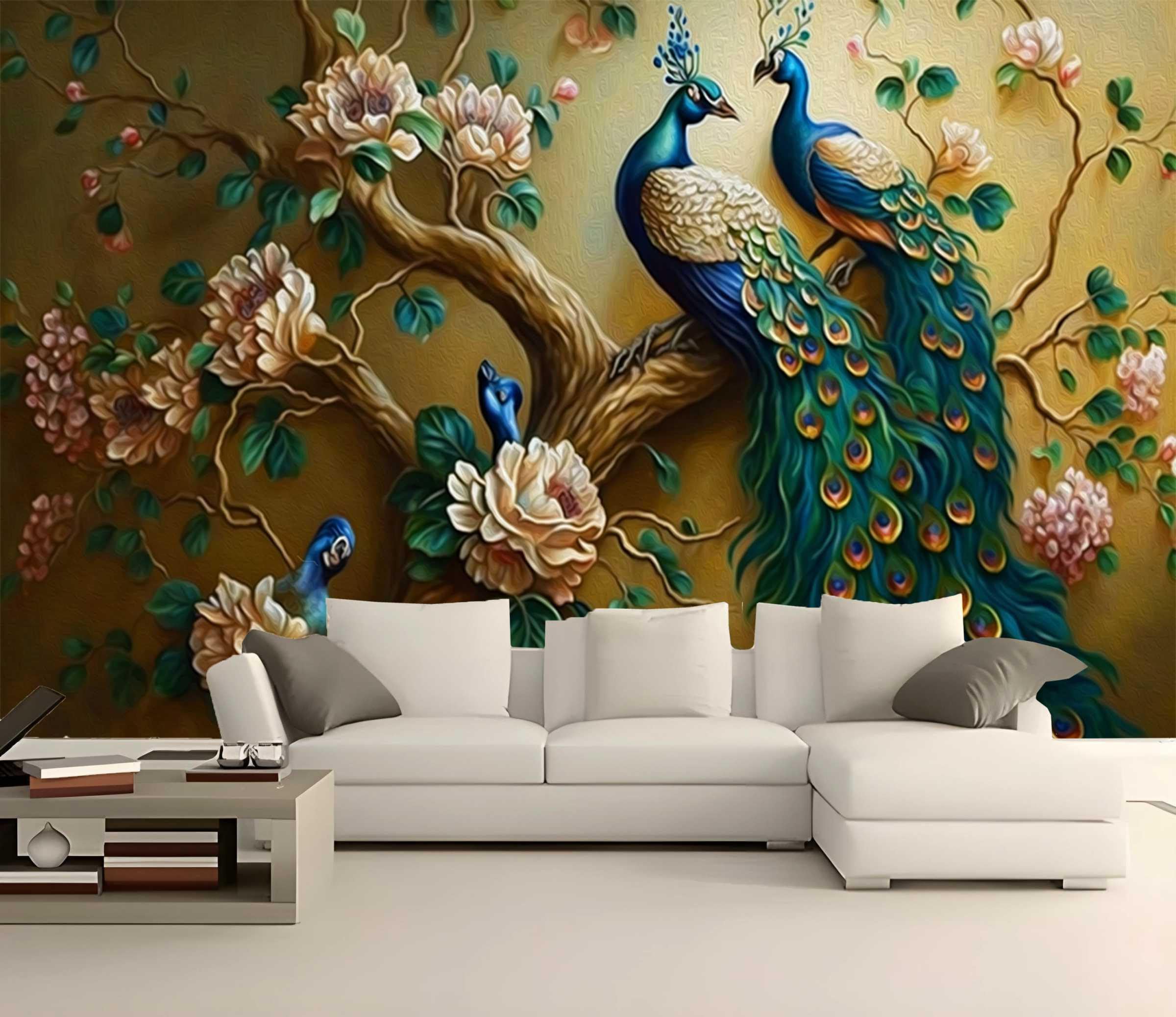 LEXIM 3D Stickers DIY Wallpaper Self Adhesive, Living Room, Hall, Sofa Background Decor 3 * 4 FEET Peacock (Peacock Wallpaper 15 * 10) (B0D3V3YSJT) Amazon Price History, Amazon Price Tracker