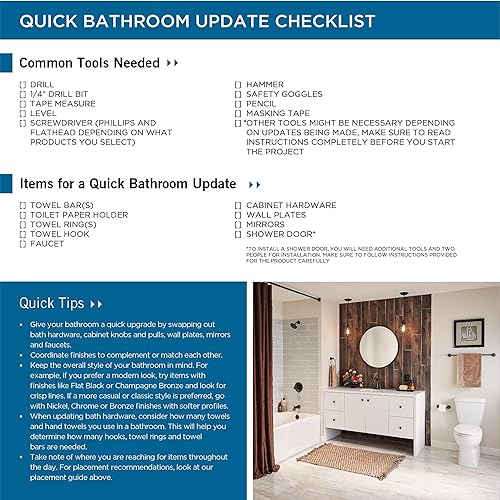 Miniatura 5 de Franklin Brass WAK65-BB Wake - Juego de accesorios de baño de 5 piezas para montaje en pared en oro satinado