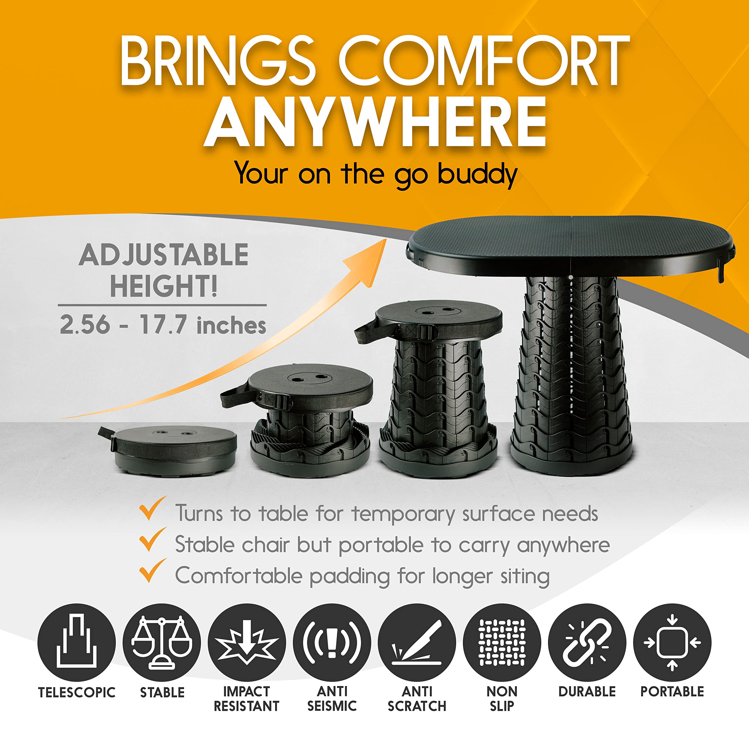 ポータブル折りたたみテーブルとスツール 2イン1 軽量 折りたたみテーブル Amazon.co.jp: Aokyda 折りたたみキャンプテーブルと伸縮