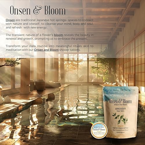 Miniatura 7 de Onsen & Bloom Vitality - Vaporizadores de ducha para aromaterapia, bombas de ducha de menta con aceites esenciales, vaporizadores de ducha para