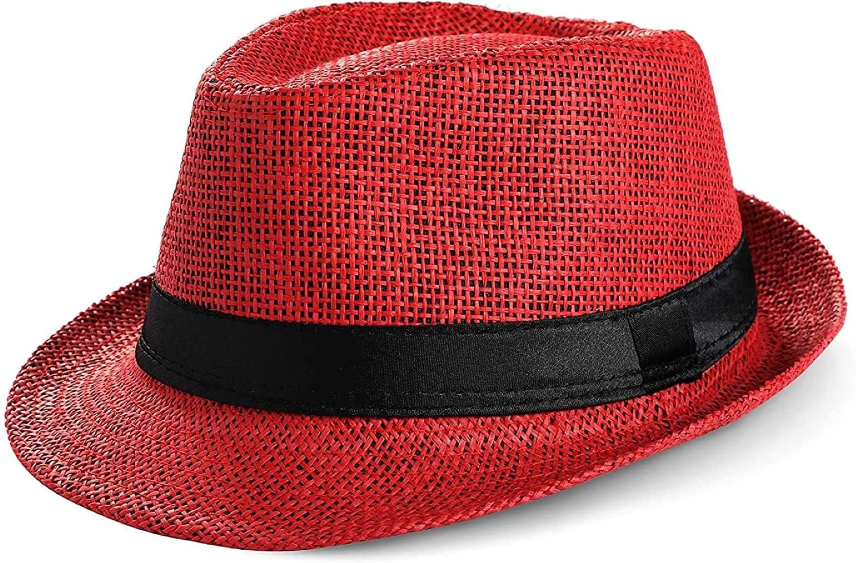 INFISPACE Men's Jute Classic Fedora Summer Hat
