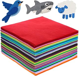 Bruislard 120pcs 12x12 Inch Assorted Felt Sheets for Crafts - 40 Vibrant Colors, Durable Acrylic Fabric for DIY Sewing Patchwork