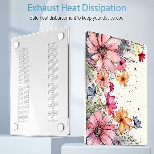 Miniatura 3 de Mektron Diseñada para MacBook Air 202520242023 de 15 pulgadas, M4, A3241, M3, A3114, M2, A2941, carcasa rígida de plástico impreso con pantalla de