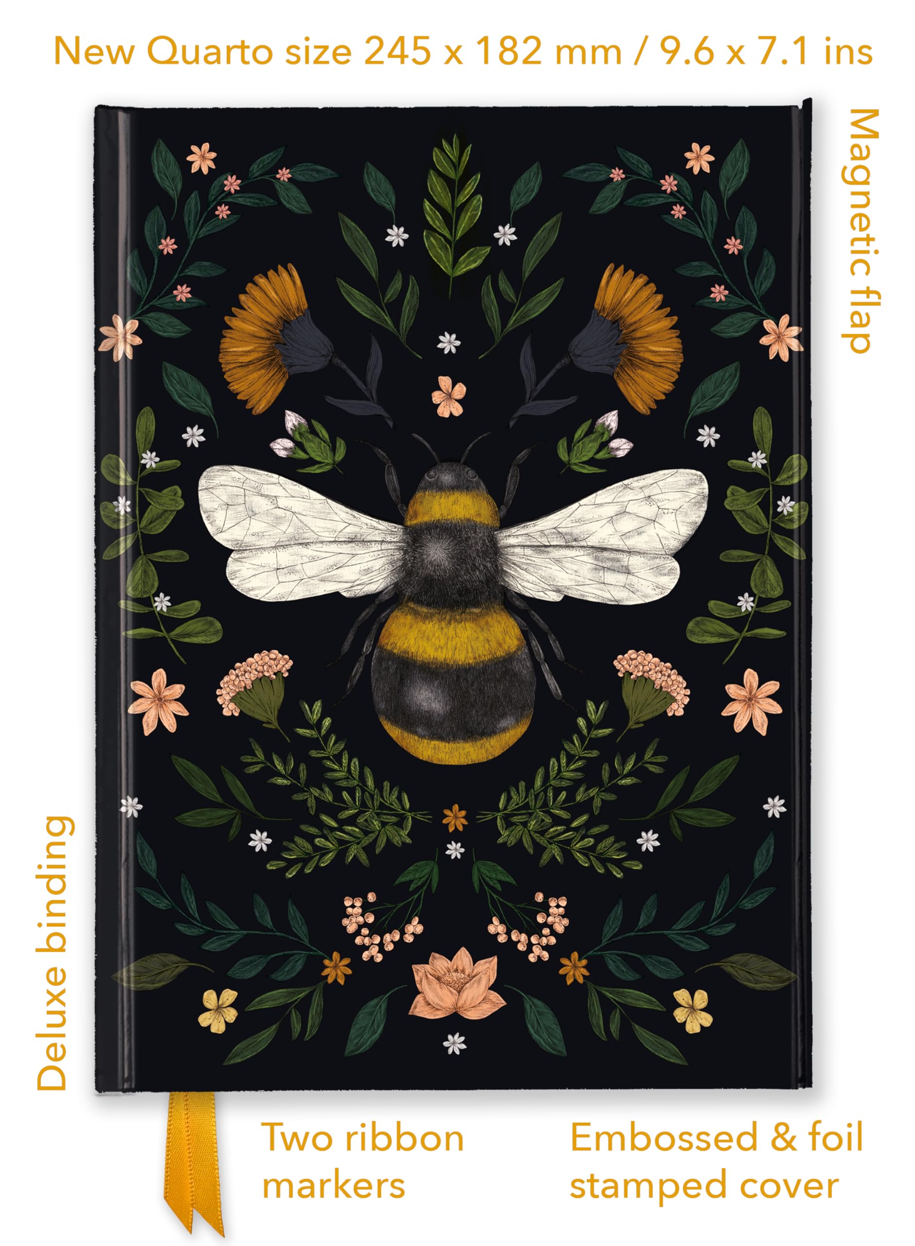 Jade Mosinski: Bee (Foiled Quarto Journal) by  Flame Tree Studio - 9781835625392