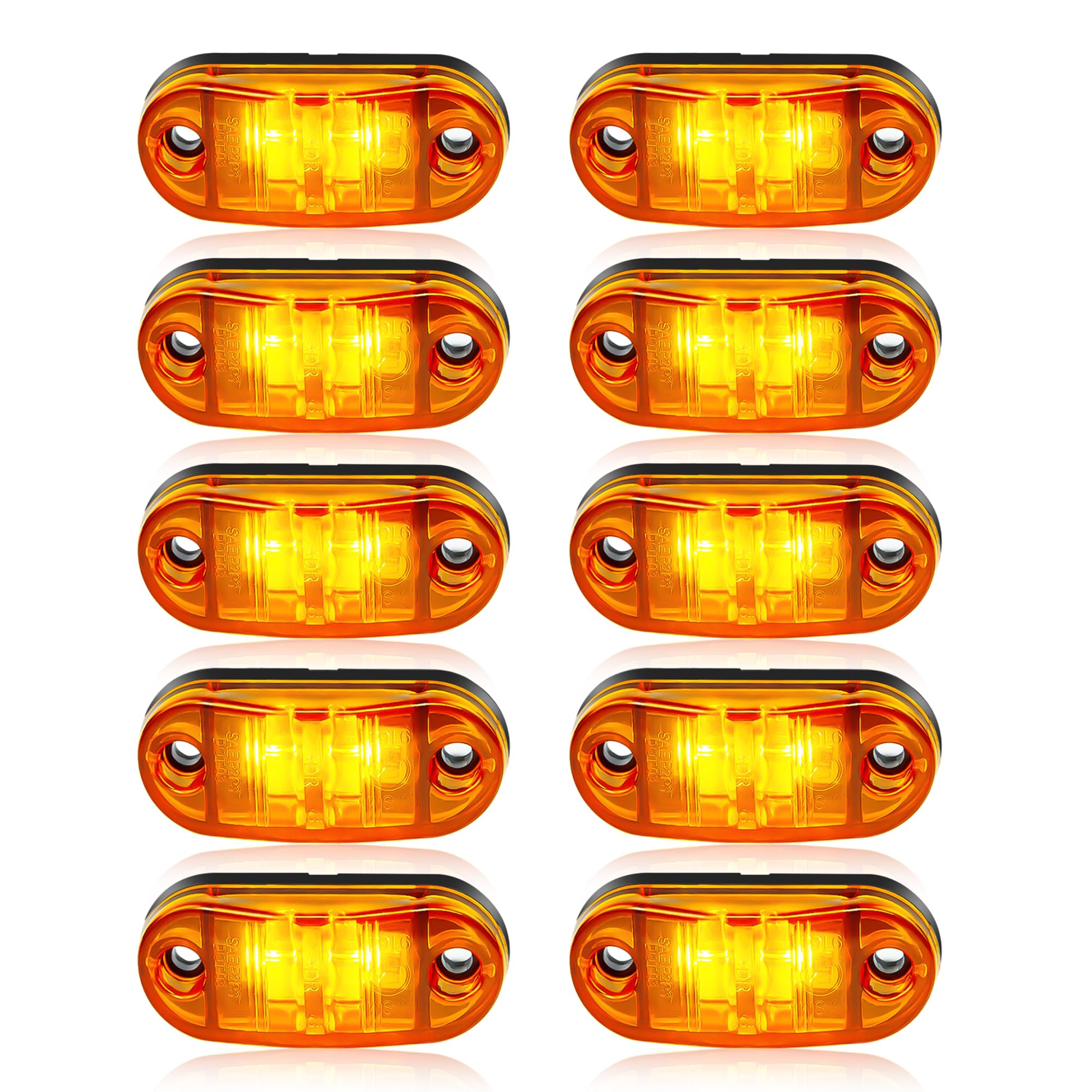 Amazon.com: ALFU 10 Pack Amber DC12-24V IP68 Waterproof LED