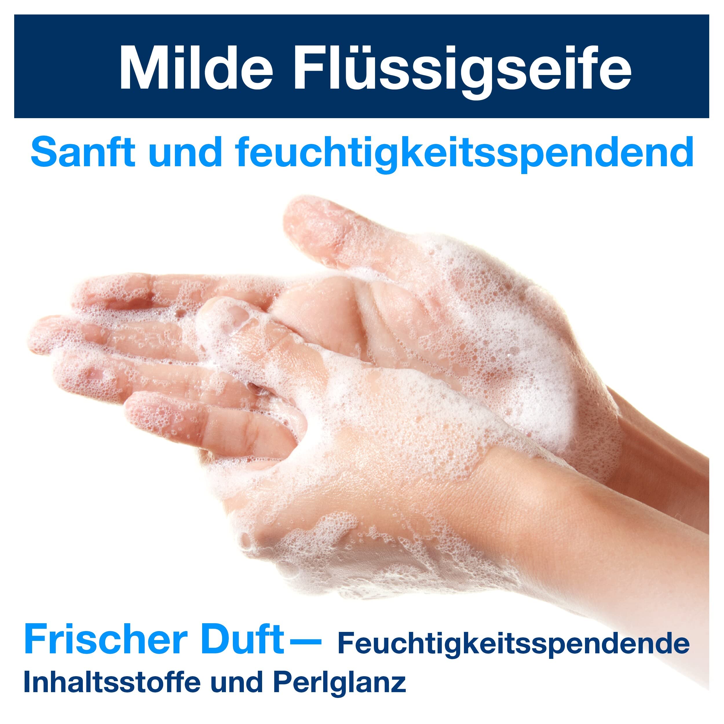 Tork Starter Pack mit Flüssig- und Sprayseifen Seifenspender Wandmontage Weiß S1/S11, sparsam, Seifenspender Wandmontage und 1 נNachfüllpackung mit 1.000 ml milder Flüssigseife, 960000