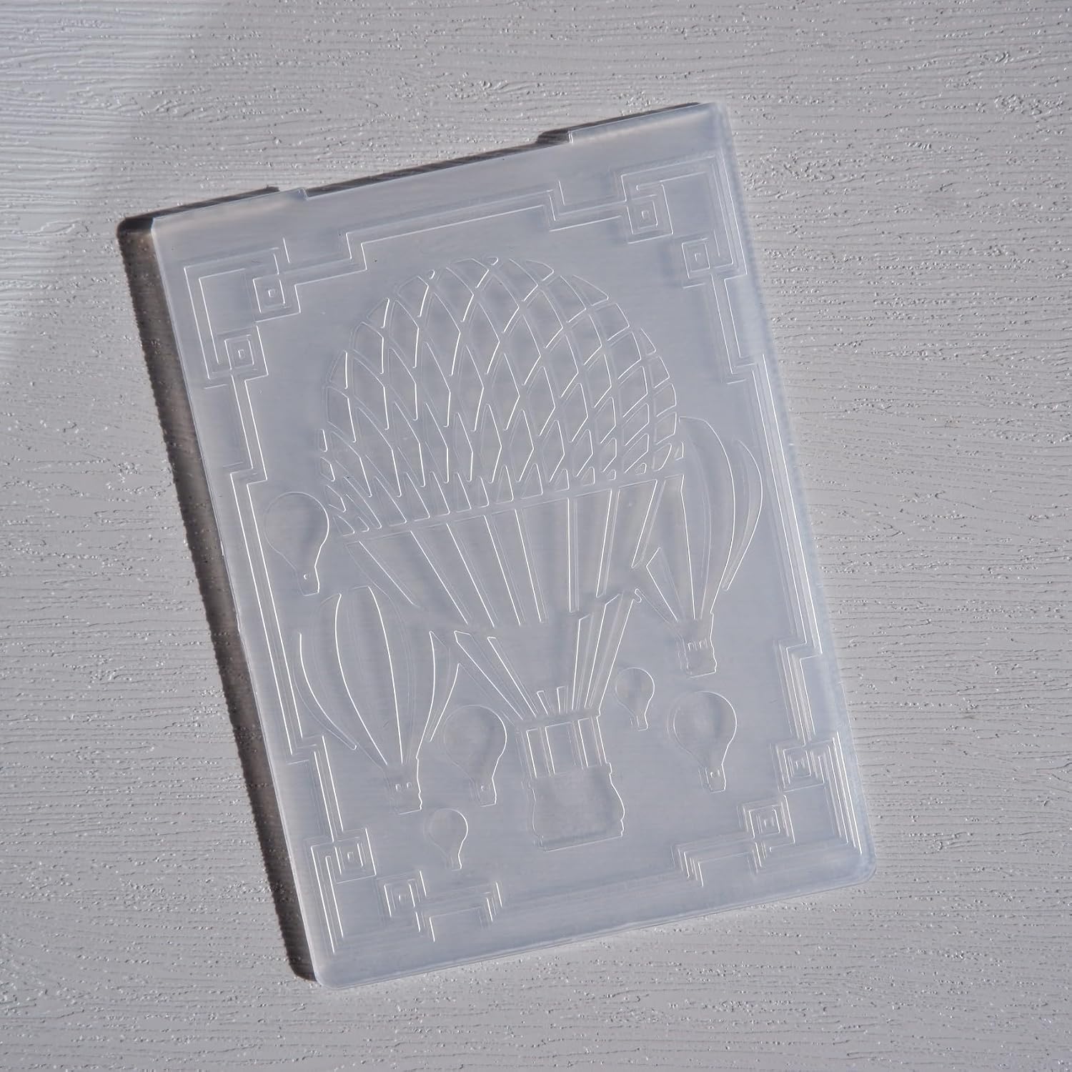 Hot Air Balloon Pattern Embossing Folders for Card Making Adventure New Journey Embossing Folder Template for DIY Paper Crafts Scrapbooking Polymer Clay Decoration