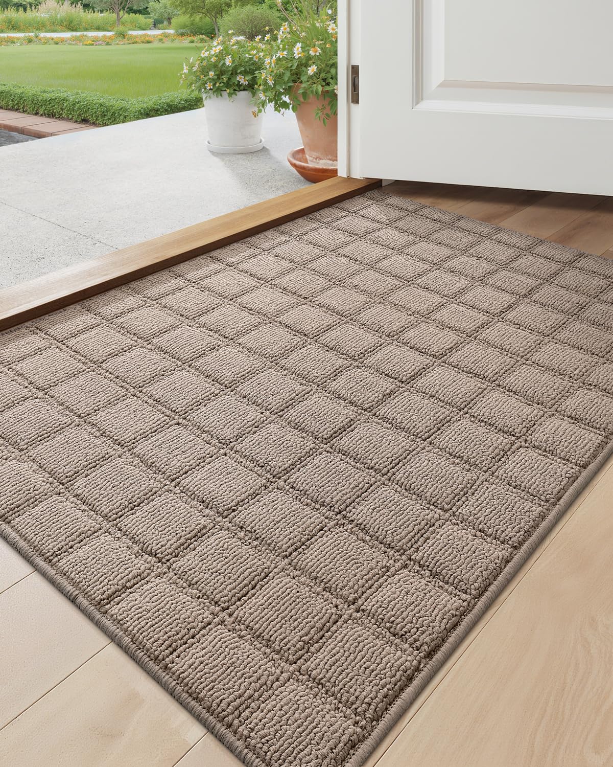 Color&Geometry Door Mat Indoor Entrance 3′ x 5′ Non Slip Entry Way Mats Washable, Welcome Doormat Absorbent Resist Dirt Low Profile, Entry Mat for