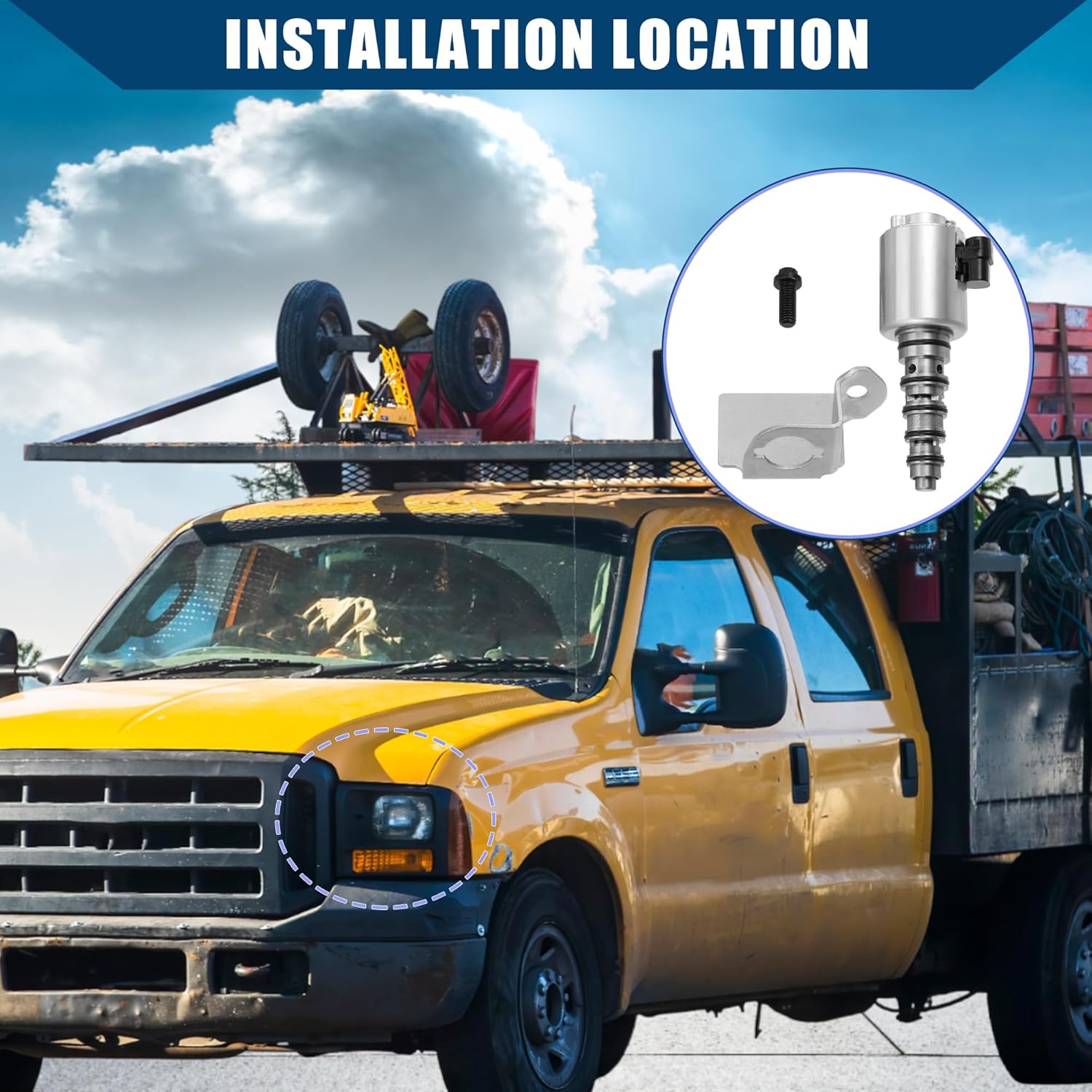 No.3C3Z6F089AA Turbo Wastegate Controller VGT Solenoid Actuator Valve for Ford for Chevrolet for GMC/Inner Turbo Wastegate Controller/Durable/1Pcs Silver Tone