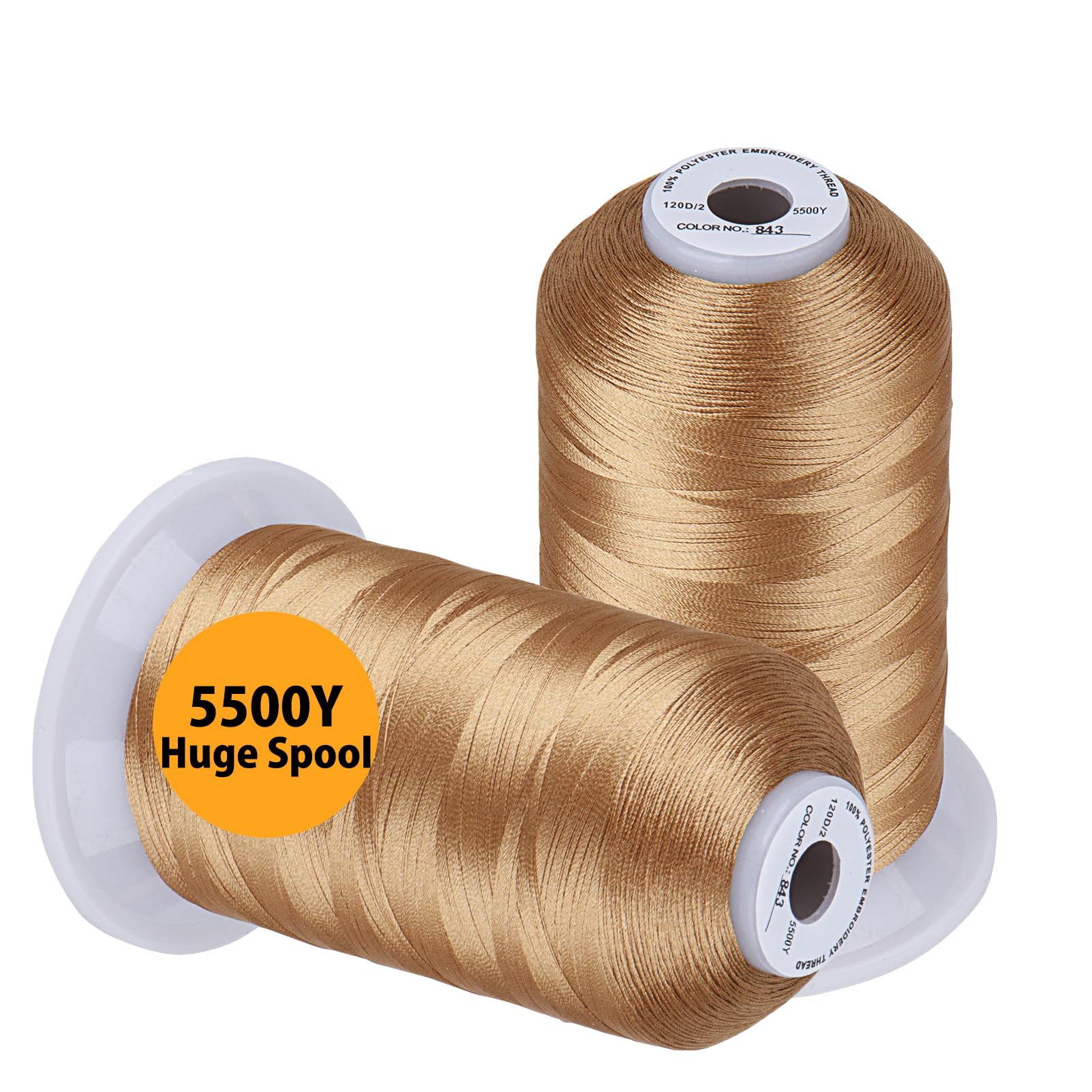 Amazon.com: Simthread Embroidery Thread 5500 Yards Beige 843
