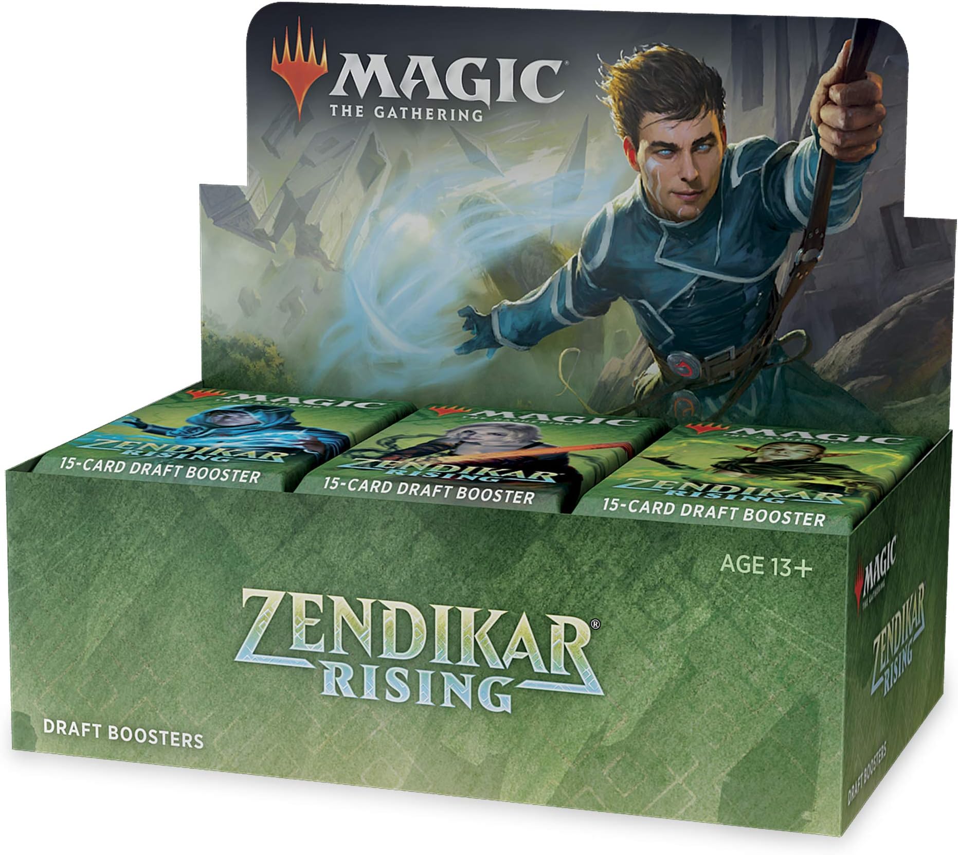 Magic: The Gathering Zendikar Rising Draft Booster Box | 36 Booster Packs (540 Cards) + 1 Box Topper | 36 Full Art Lands | Factory Sealed