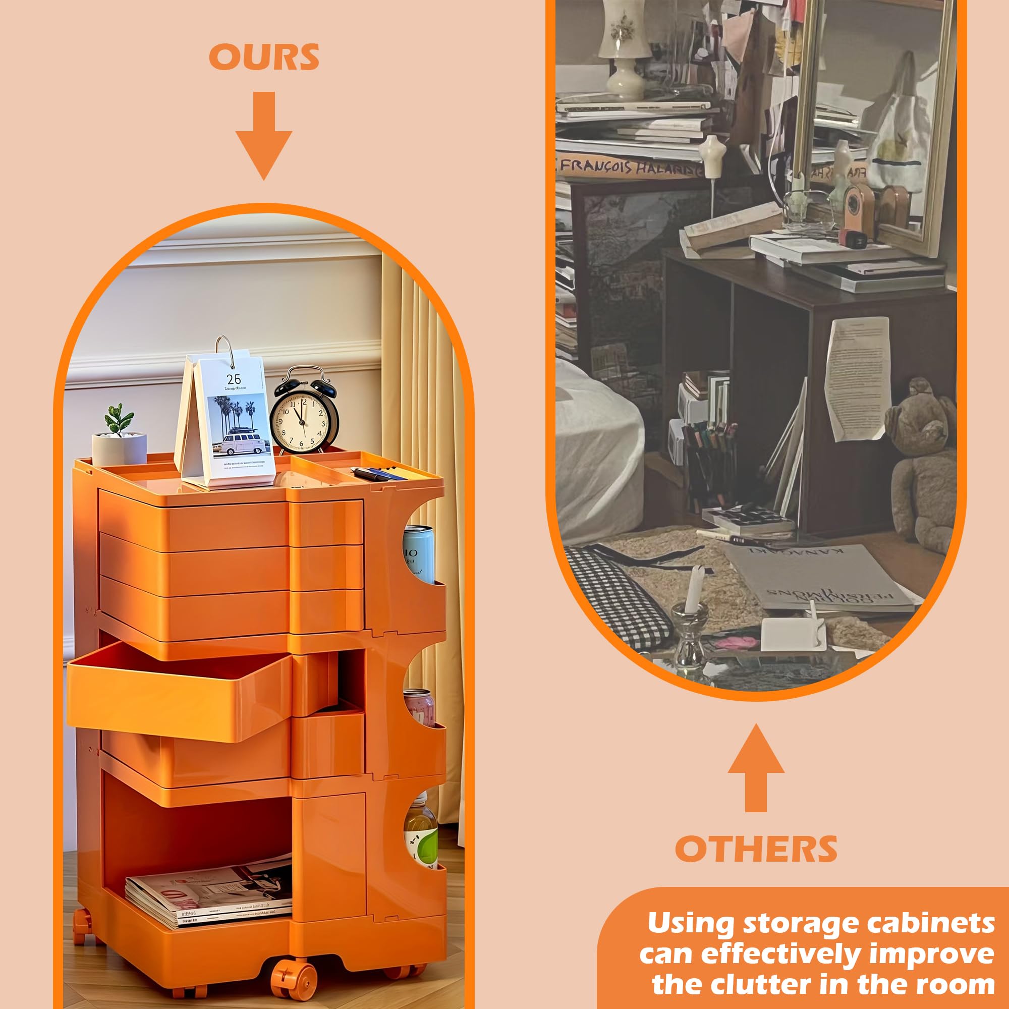 Bastelschrank Designer-Aufbewahrungswagen – moderner, Platzsparend und praktisch, die perfekte Lösung zur Organisation Ihres Zuhauses.