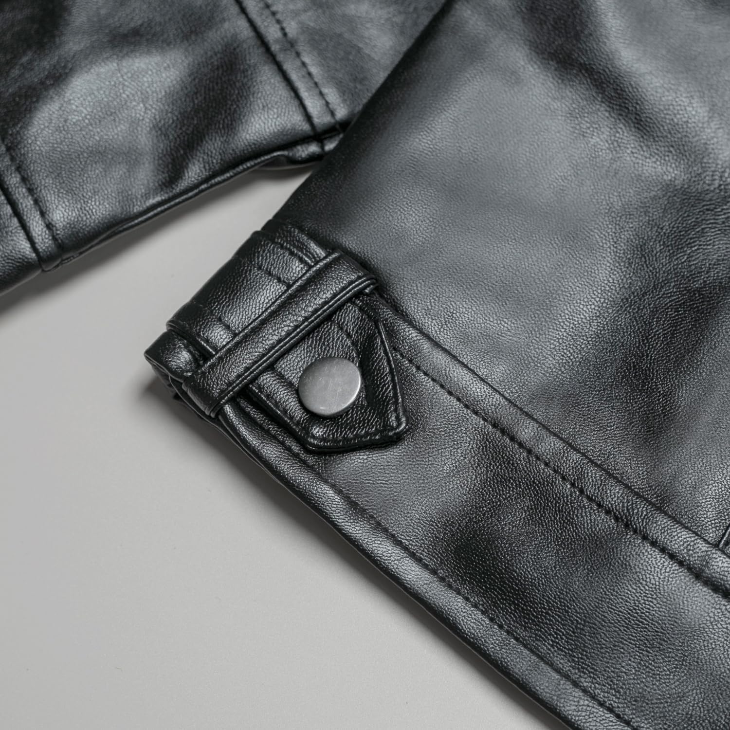 Elife Girls Fashion PU Leather Motorcycle Jacket Children's Outerwear Slim Coat 2-12 Years - Image 7