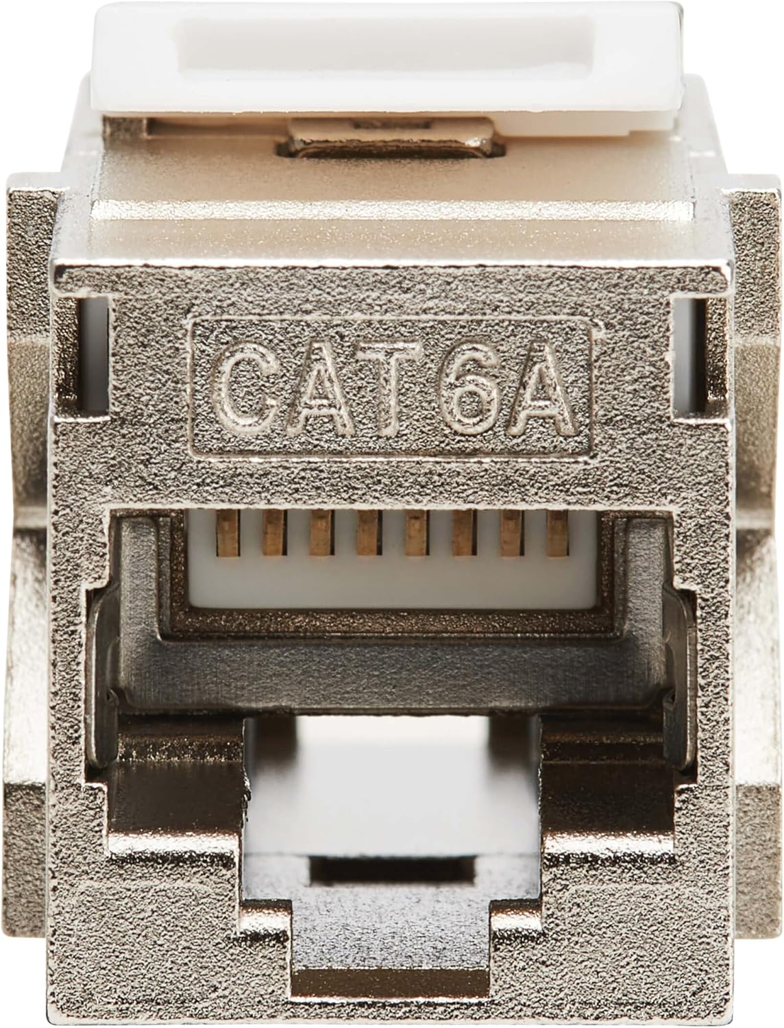 Tripp Lite Cat6a Shielded Snap-in Ethernet Cable Extension Coupler Keystone Jack, RJ45 to RJ45, 1 Gbps, UL Listed, Metal Housing - Cat5, Cat5e & Cat6 Compatible (N235-001-SH6A-1)