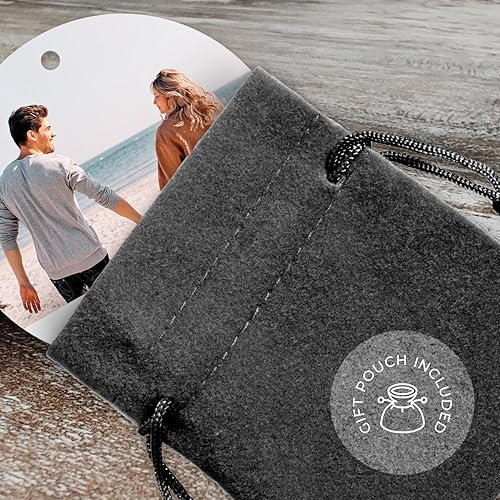 Miniatura 137 de Adorno de Navidad personalizado, foto personalizada con imagen y nombre, decoración del árbol de Navidad, bolsa de terciopelo incluida, adorno