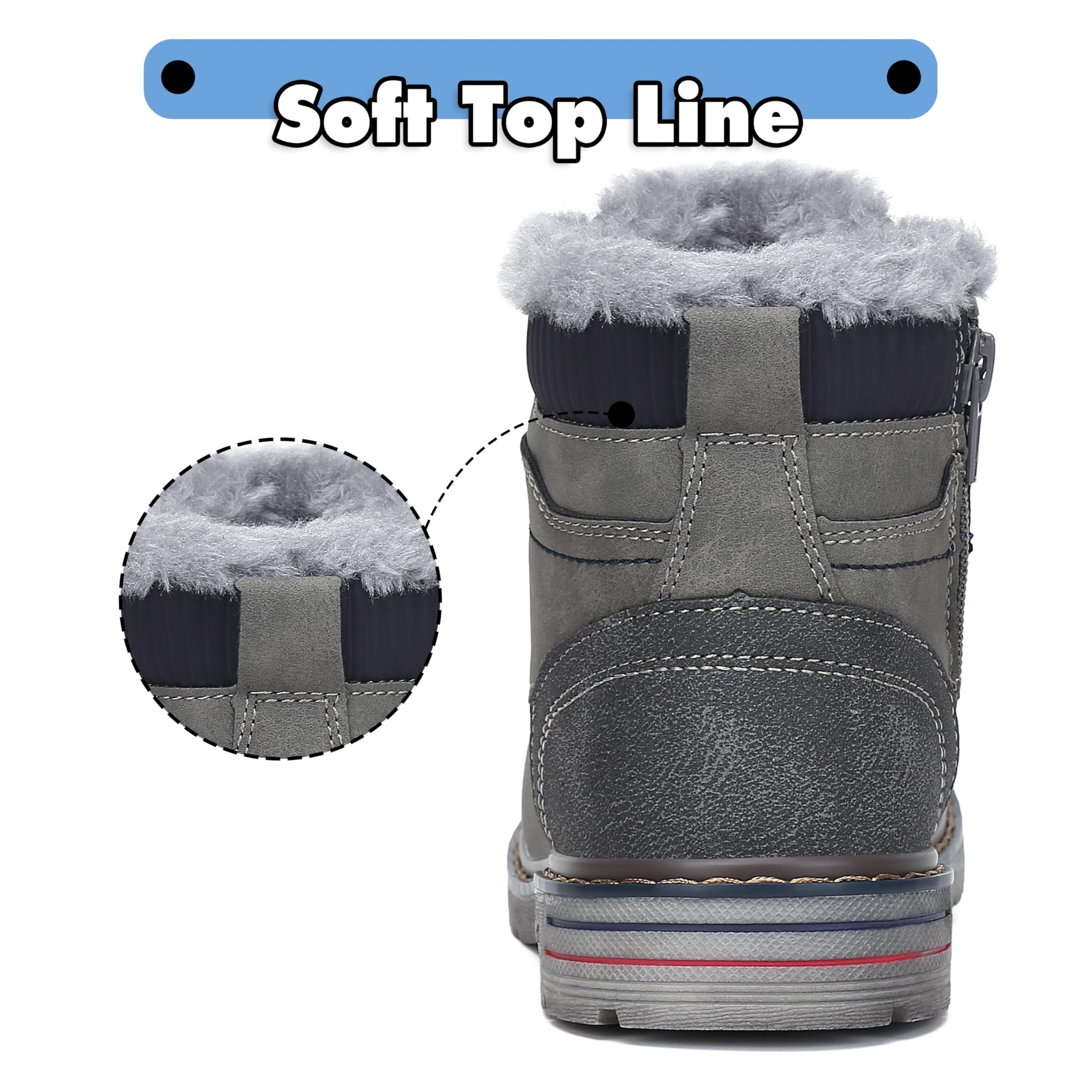Mishansha Bambino Stivali da Neve Ragazzo Ragazza Inverno Antiscivolo Caldo Scarpe Unisex, GR.24-36