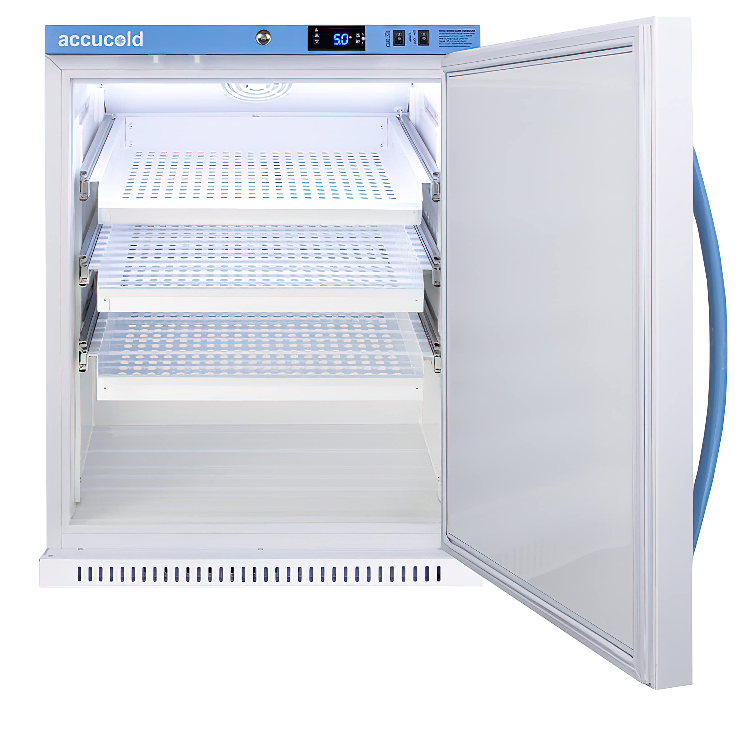 Accucold Ars62pvbiadadr Vaccine Refrigerator, ADA Compliant, 6 Cu.Ft Capacity, Removable Drawers, Factory-Installed Lock, Interior LED Lighting, Self-Closing Door, Adjustable Temperature, Door Alarm on Fridge.com - View 2