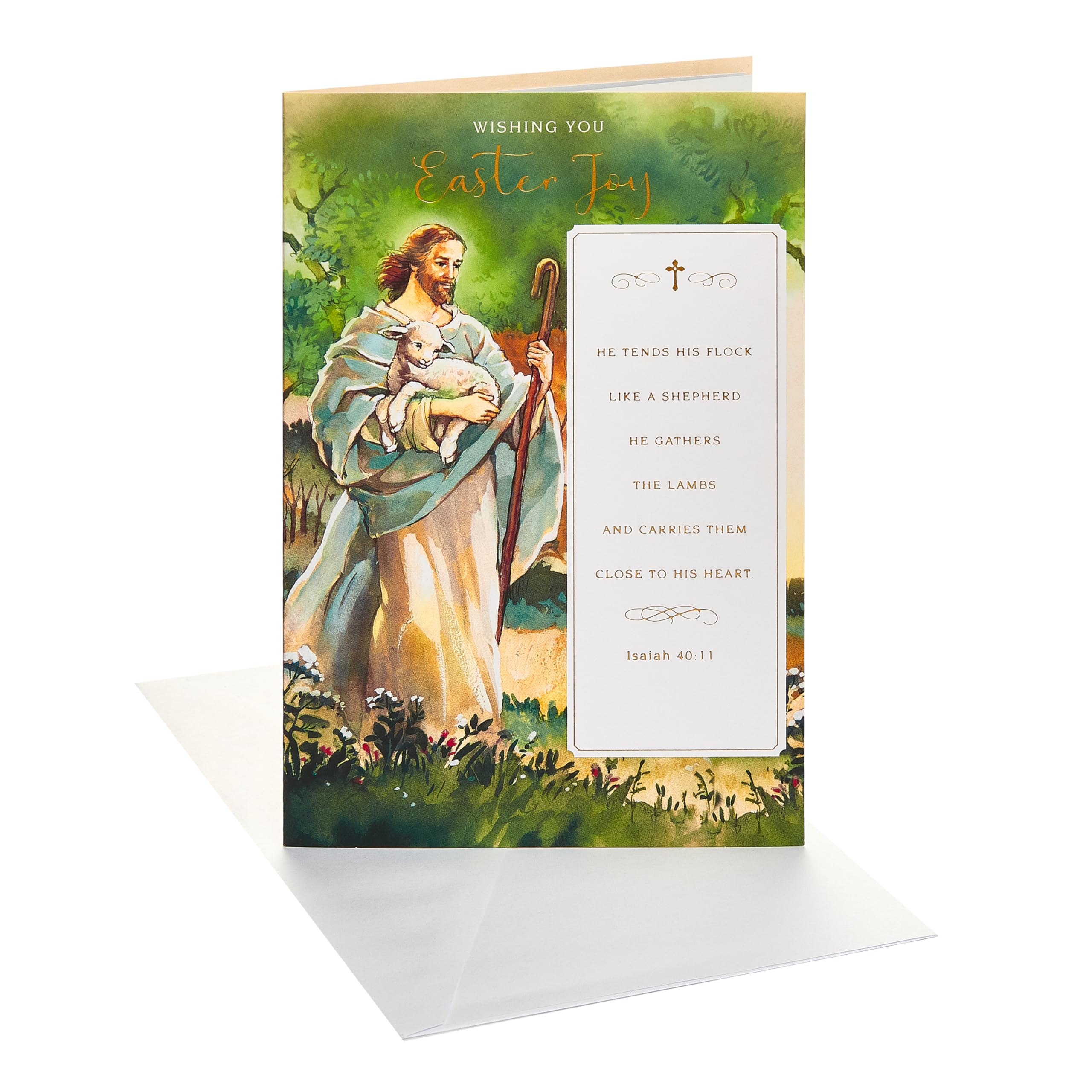UK Greetings | Easter Card | Her/Him | Religious Design | With Envelope | 13.7 x 21 cm