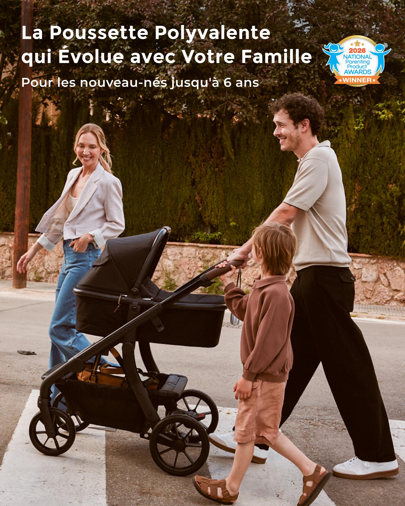 Momcozy ChangeGo Poussette Bébé, Convertible, Auvent Extensible, UPF 50+ | 5 Configurations, Simple-Double-Chariot, Nacelle, Siège, Grandes Roues PU, Suspension, Voyage, Cadeau