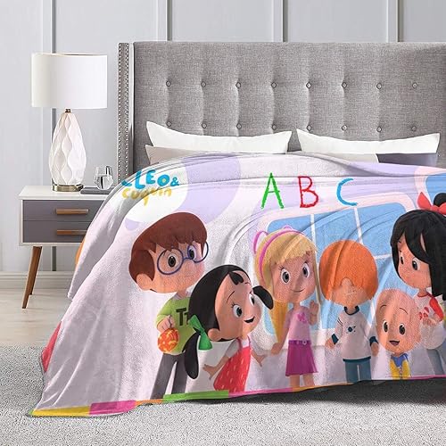 Miniatura 5 de Cleo - Manta de anime Cuquin de franela ultra suave y ligera para sofá, cama, uso en todas las estaciones, 60 x 50 pulgadas