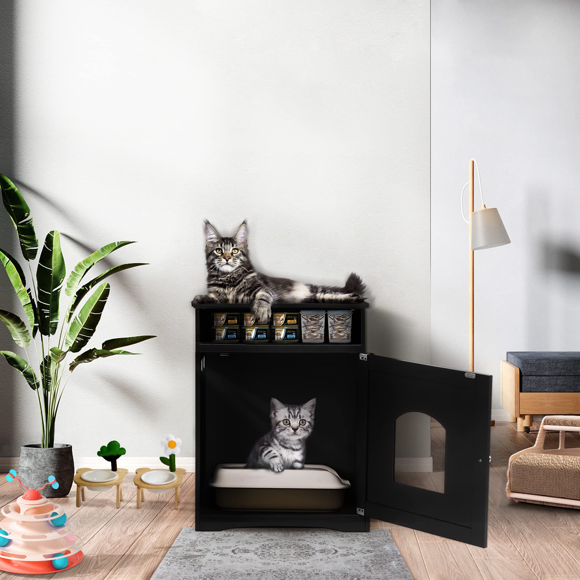 Buy COZIWOW Enclosed Litter Box Enclosure Furniture Hidden
