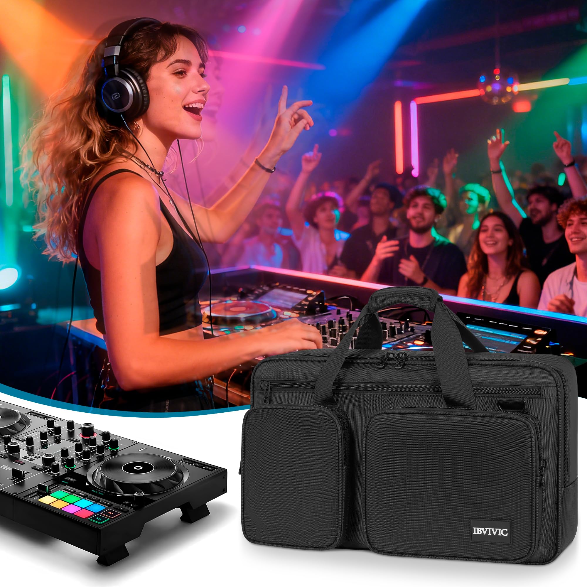 IBVIVIC - Funda Acolchada para Controlador de DJ DDJ-FLX4, DDJ SB3 SB 400 RB
