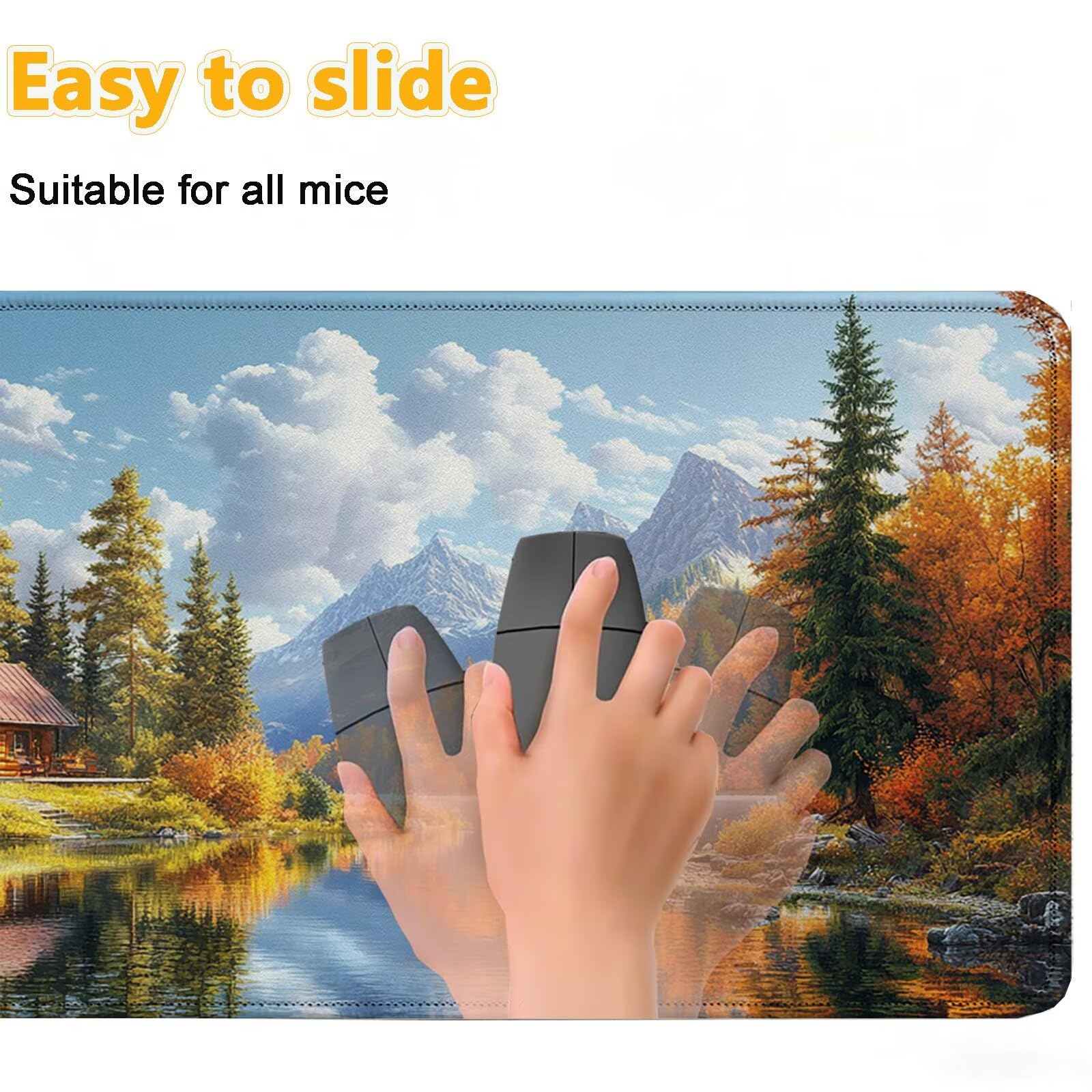 Tappetino Mouse 900x450mm | Superficie Ultra-Liscia, foresta 0-z608