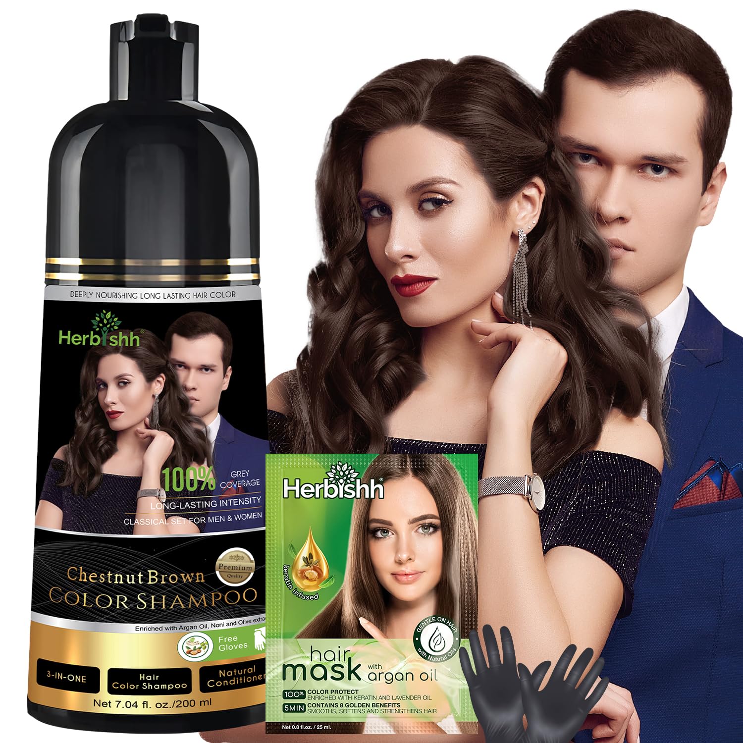 Herbishh Chestnut Brown Shampoo