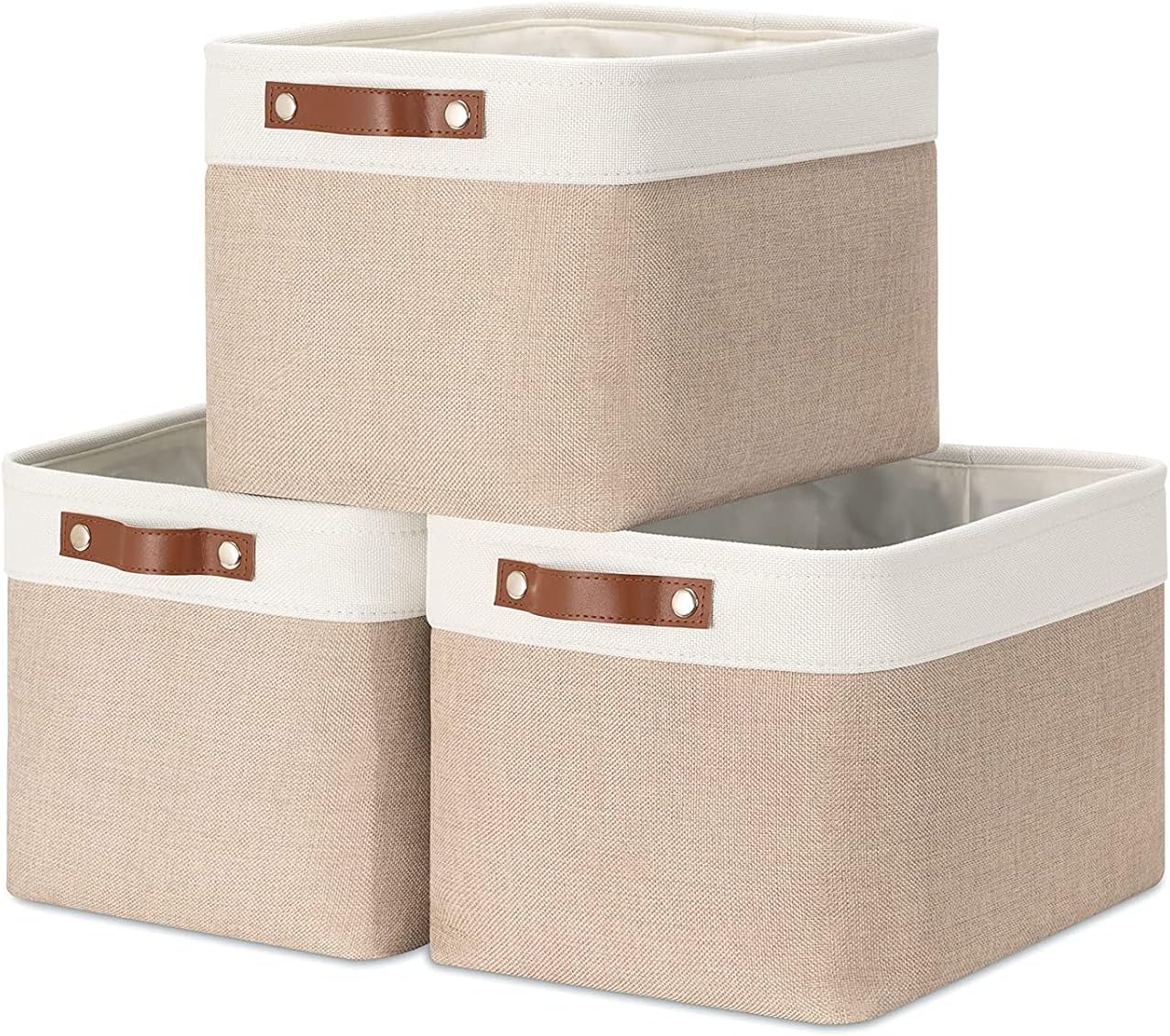 Diversity Supplies Fabric Storage Basket, Canvas Cube Storage Boxes 11 x 11 inch for Cupboards