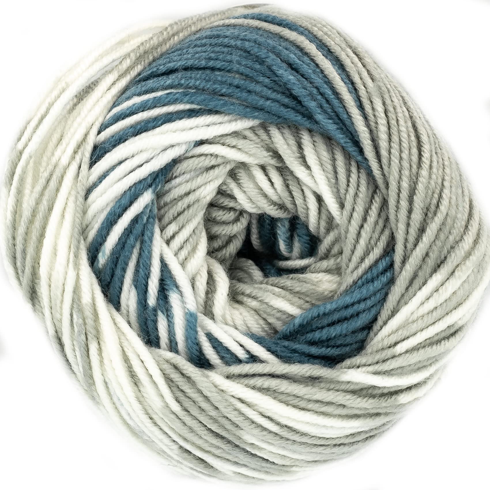 King Cole Fjord DK Knitting Wool Acrylic Self Pattern Fairisle Yarn 1 x 100g (Sortland - 4562) — image 1
