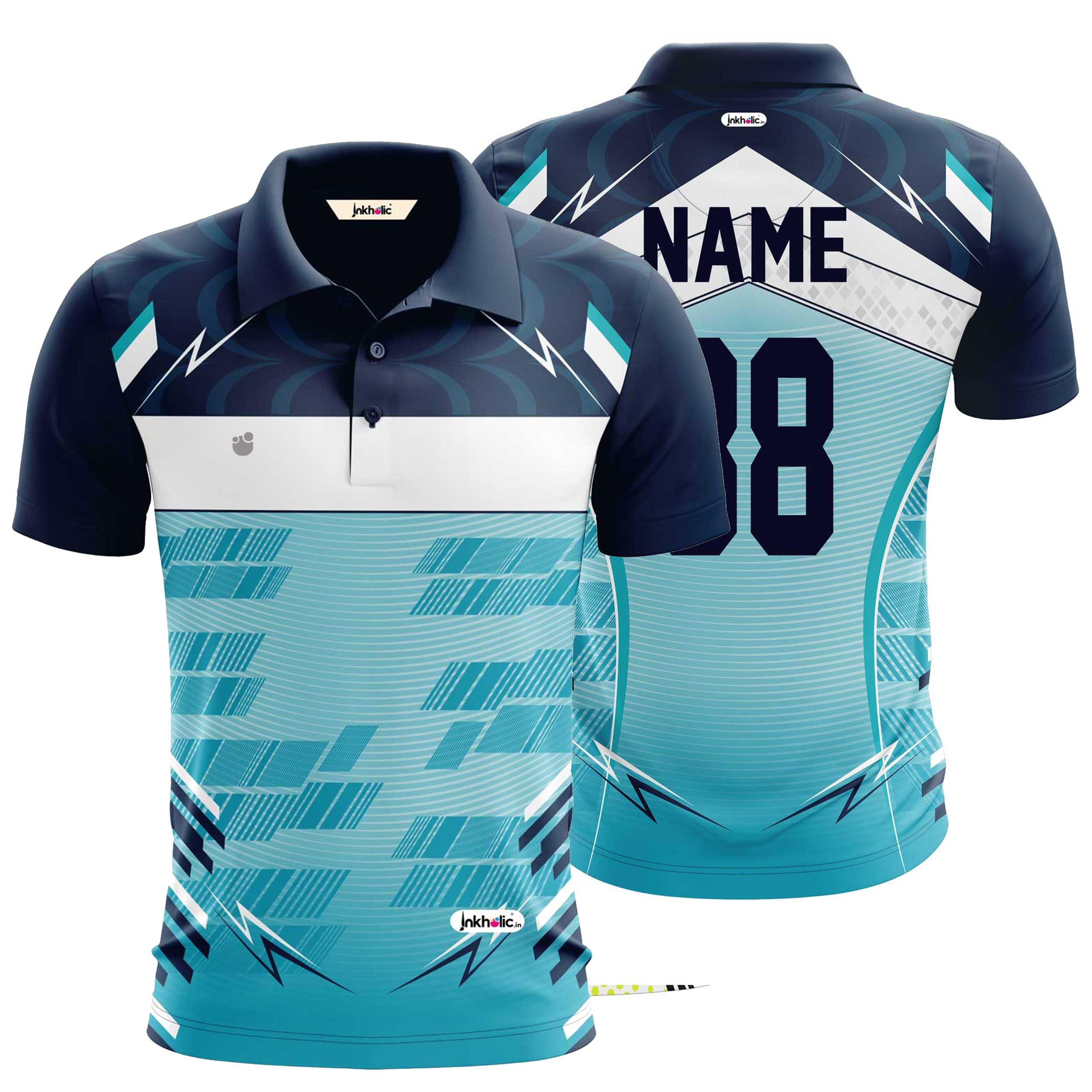 Inkholic Men Collar Neck Half Sleeves Font Back Printed Regular Fit Jersey CFB-300-picture-39