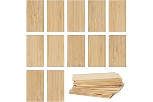 20 Pack of Bamboo Rectangle Blanks for Engraving and Crafting