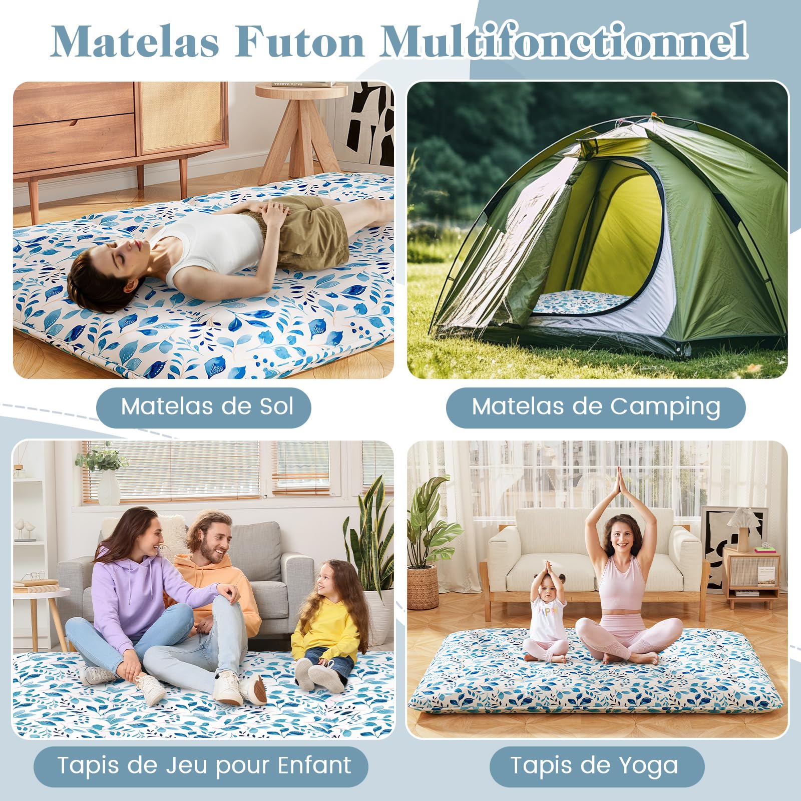 COSTWAY Składany materac Futon Japanese