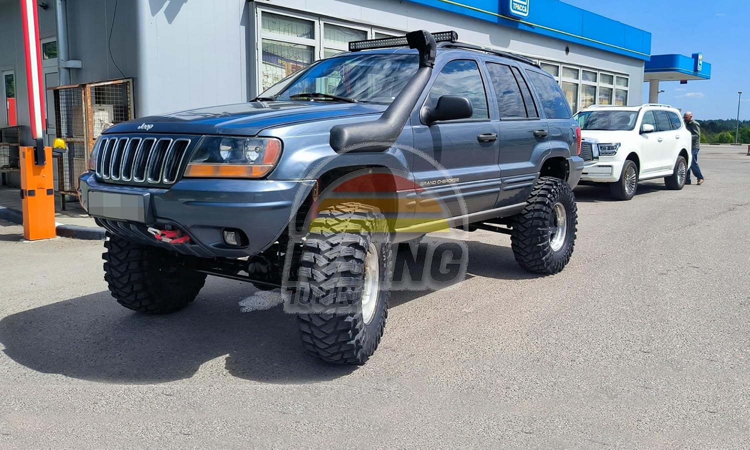 RisingTuning Auto Snorkel Kit Compatible with Jeep Grand Cherokee 2 WJ, Power Tech 4.7L V8 EVA, EVC, 4.0L I6 ERH, Air Ram Intake Snorkel Kit