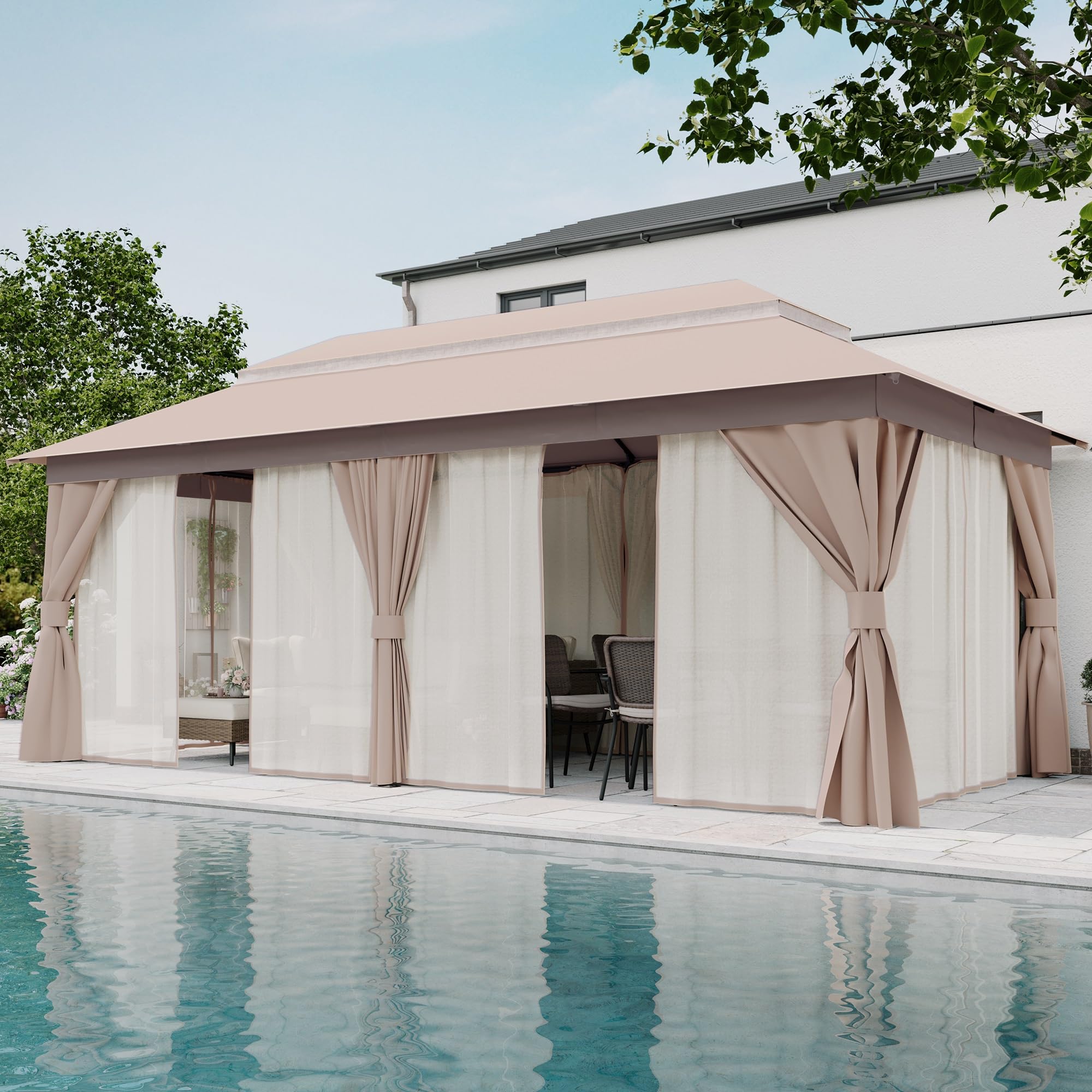 LAUSAINT HOME Patio Gazebo 10'x20'