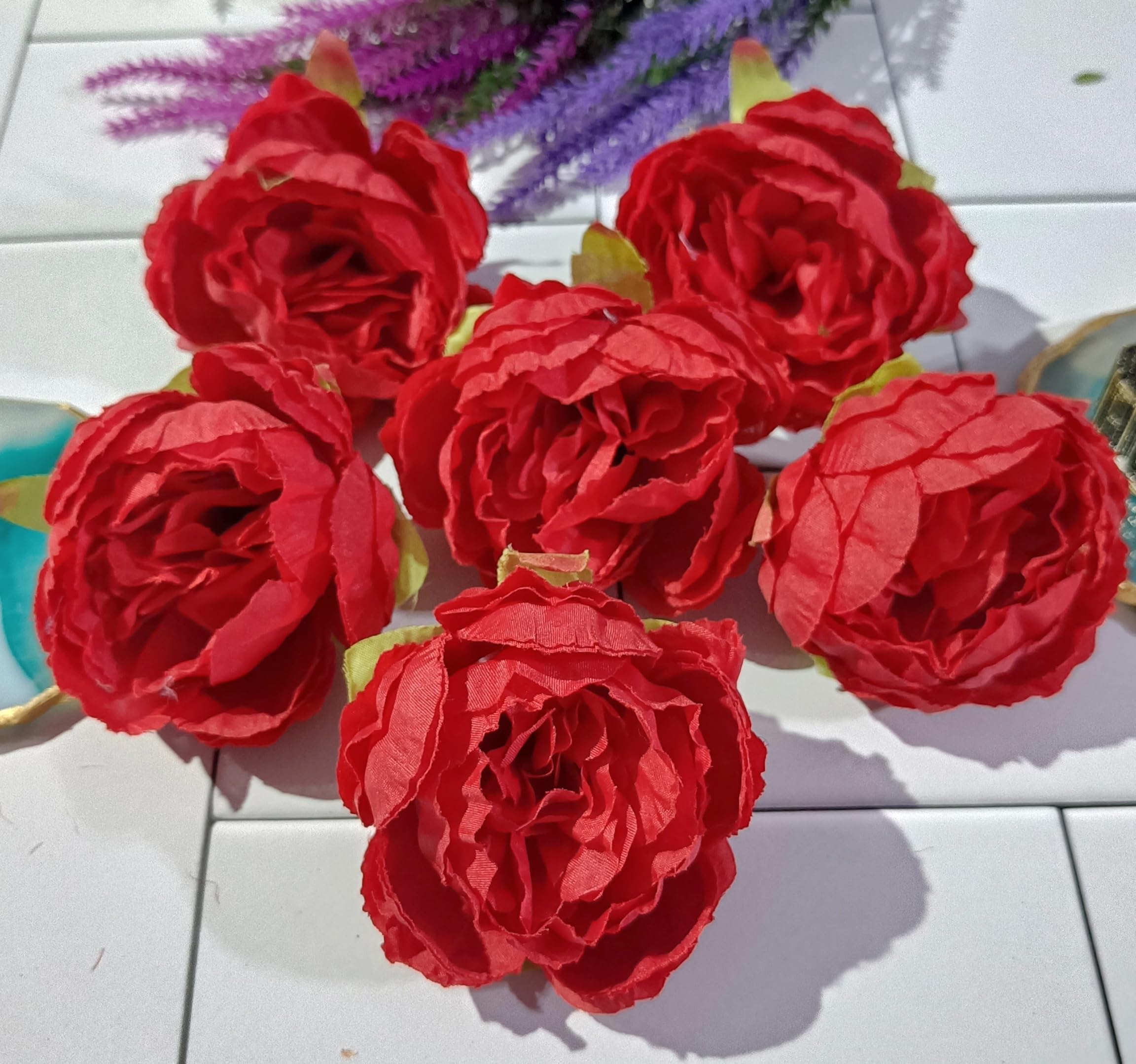 VRB DecTM 6 Pcs Artificial Fabric Pheony Rose Fake Flowers Water Floating Flowers,Festival and Events, Home, Table, Bedroom, Pooja Room Decoration Items and DIY (Red (Pack of 6pcs)) (B0C1JSP887) Amazon Price History, Amazon Price Tracker
