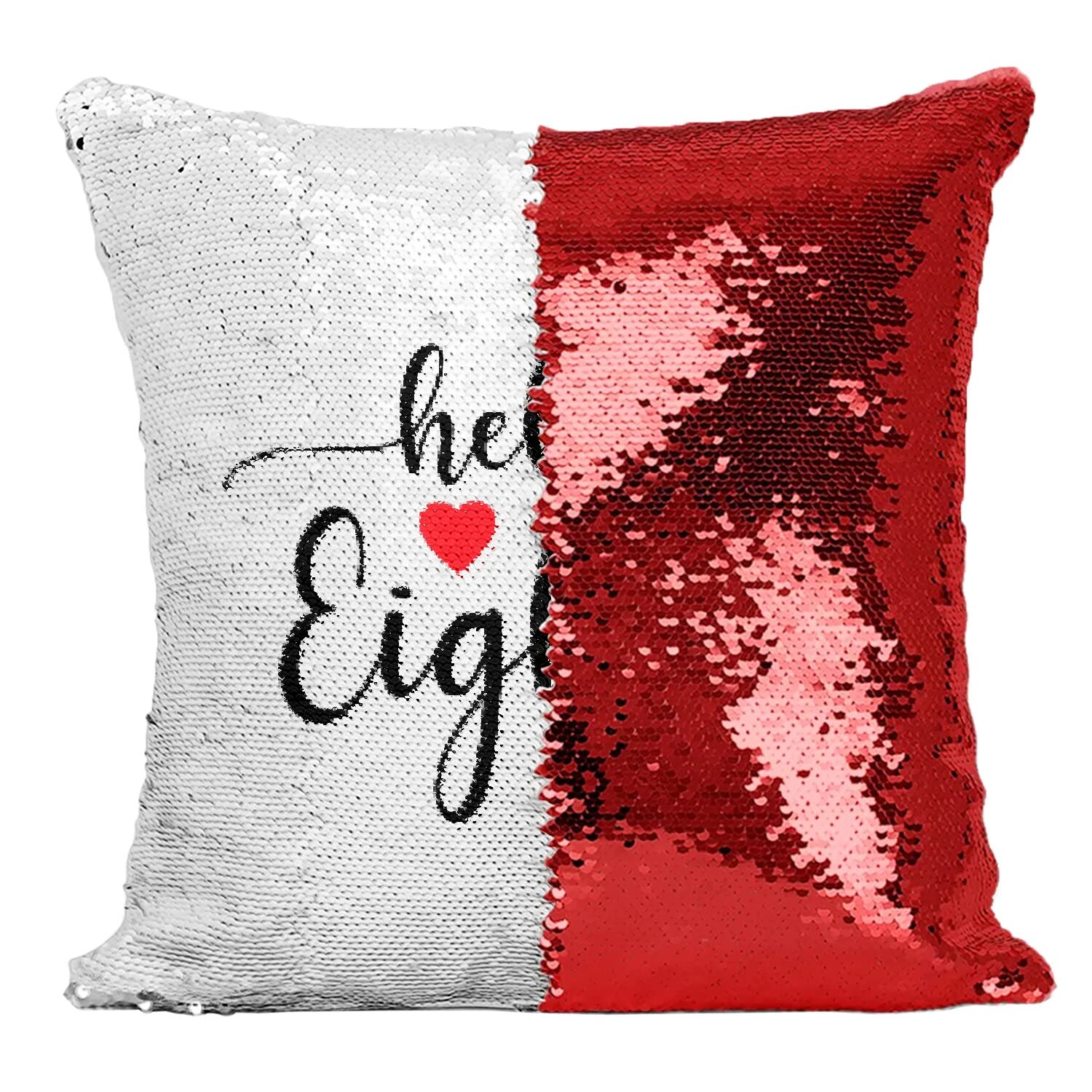 Coussin Anniversaire 80 Ans Paillettes Rouge Cadeau Grand-père Grand-mère