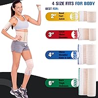 Vista 4 de Vendaje elástico de 2 pulgadas, paquete de 12 unidades, vendaje de compresión para tobillo, codo, rodilla, hombro, barriga, cuerpo, soporte