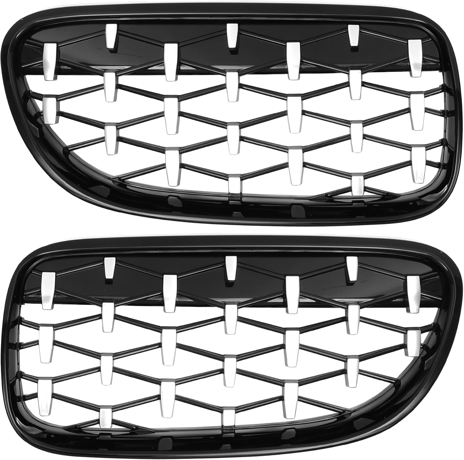 X AUTOHAUX Front Hood Bumper Grille Grill for BMW 335is 328i 335i XDrive No.51137254967/51137254968 Front Bumper Kidney Grille Grill Diamond Star 1 Pair