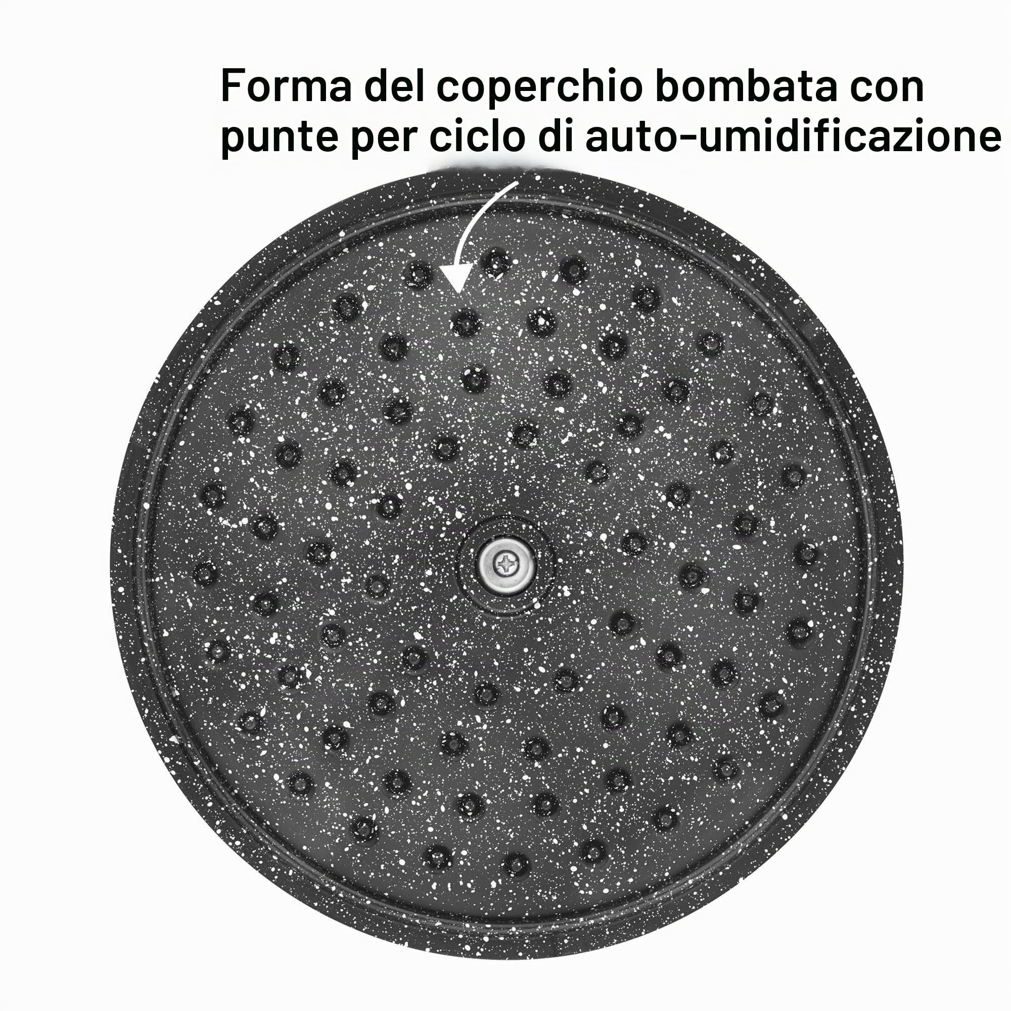 STONELINE Casseruola 20 cm, 2,6 L Rostiera Cocotte con Coperchio, Pentola Alluminio Pressofuso Rivestimento Antiaderente con Vere Particelle di Pietra, A Induzione Forno Tutti i Piani Cottura, Nero