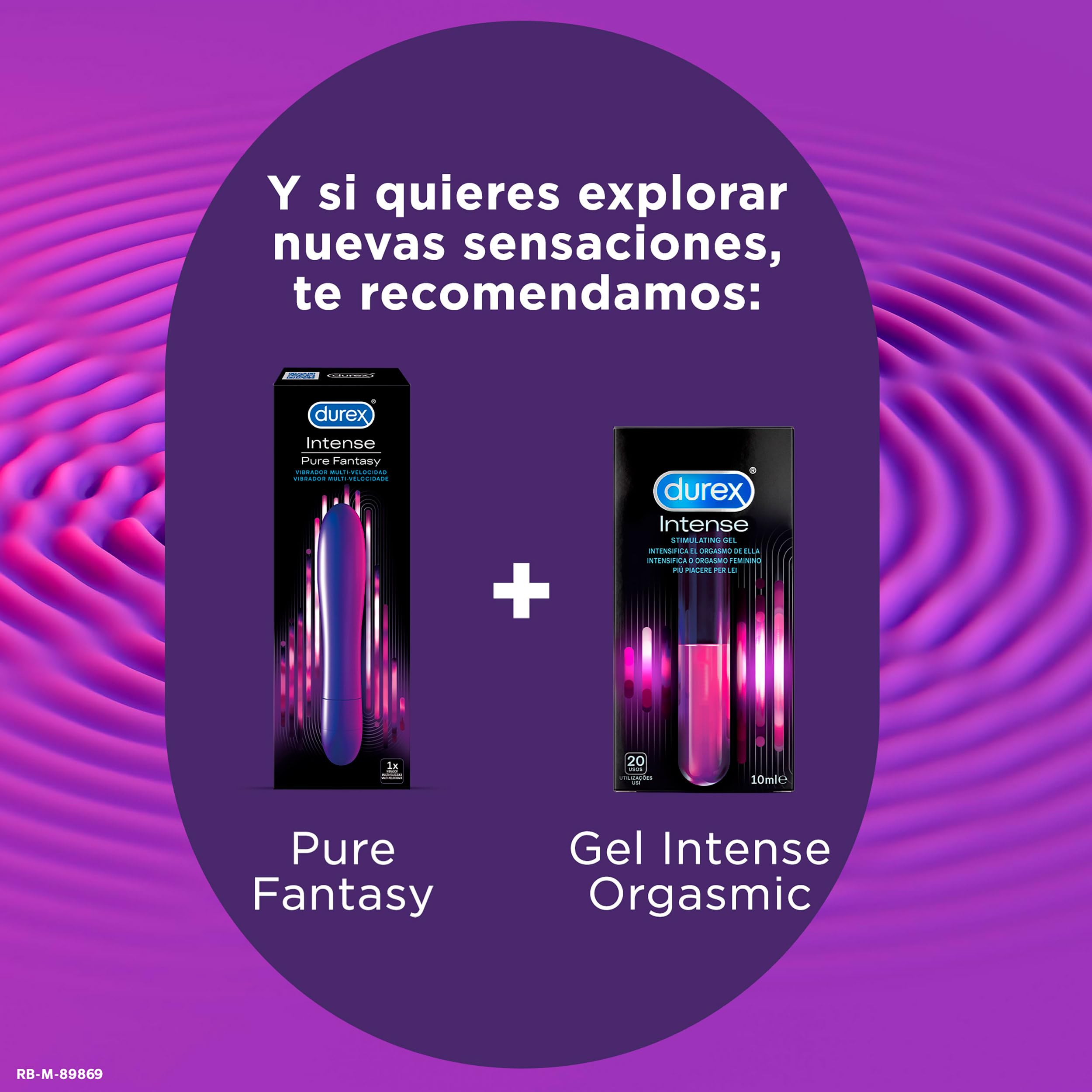 Durex Vibrador Intense Orgasmic Pure Fantasy, Dildo consolador clítoris mujer
